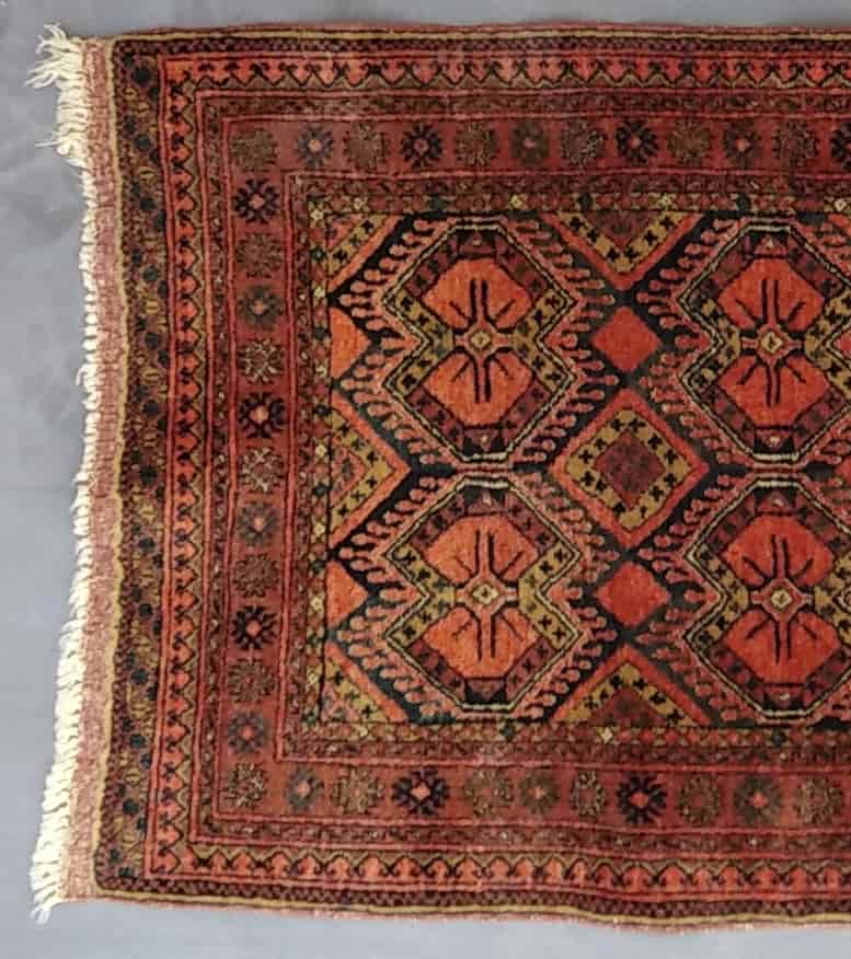 Vintage Hand Made Small Wool Rug